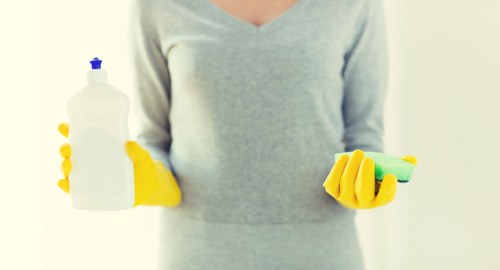 Local cleaning team working in a Maidavale townhouse