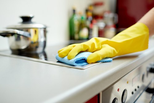 Upholstery cleaning treatment for a fabric sofa in Maidavale