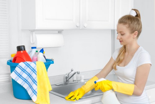 Kitchen and bathroom regular cleaning in a Maidavale property